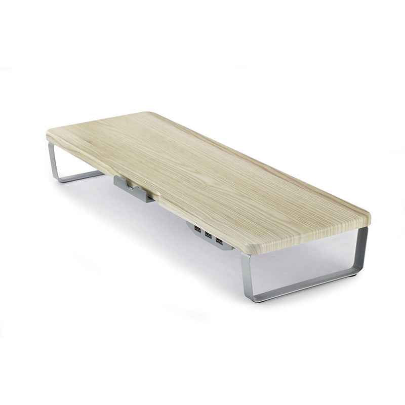 Ergonomic Monitor Stand Riser with USB Ports & Phone Holder – Desktop Screen & Laptop Desk Raise