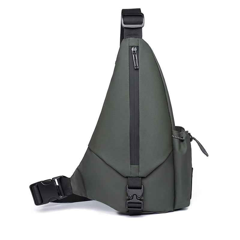 Men's Waterproof Tactical Triangle Crossbody Chest Bag – Anti-Theft Motorcycle Sling Pack