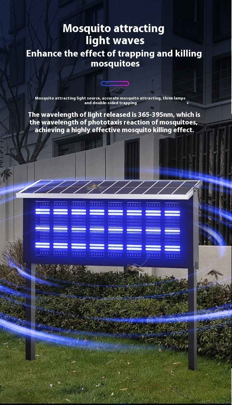 10W / 20W /40W- Solar Mosquito Bug Zapper Lamp Outdoor Waterproof Engineering, Rechargeable Mosquito Zapper with Solar Panel Sensor, Auto ON/Off,  Solar Powered Bug Zapper, Cordless Insect Zap for Patio Yard Garden