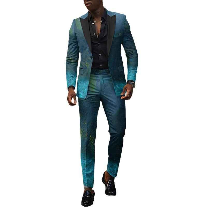 Men's Autumn Slim-Fit Two-Piece Suit | Business Casual & Wedding Attire
