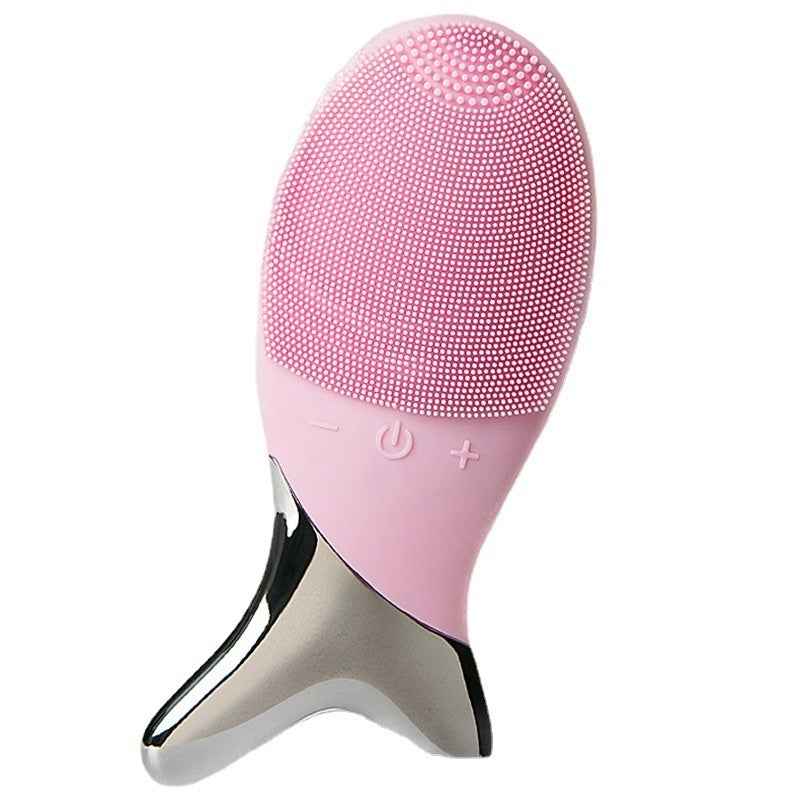 Electric Silicone Facial Cleansing Brush & Pore Vibration Massager