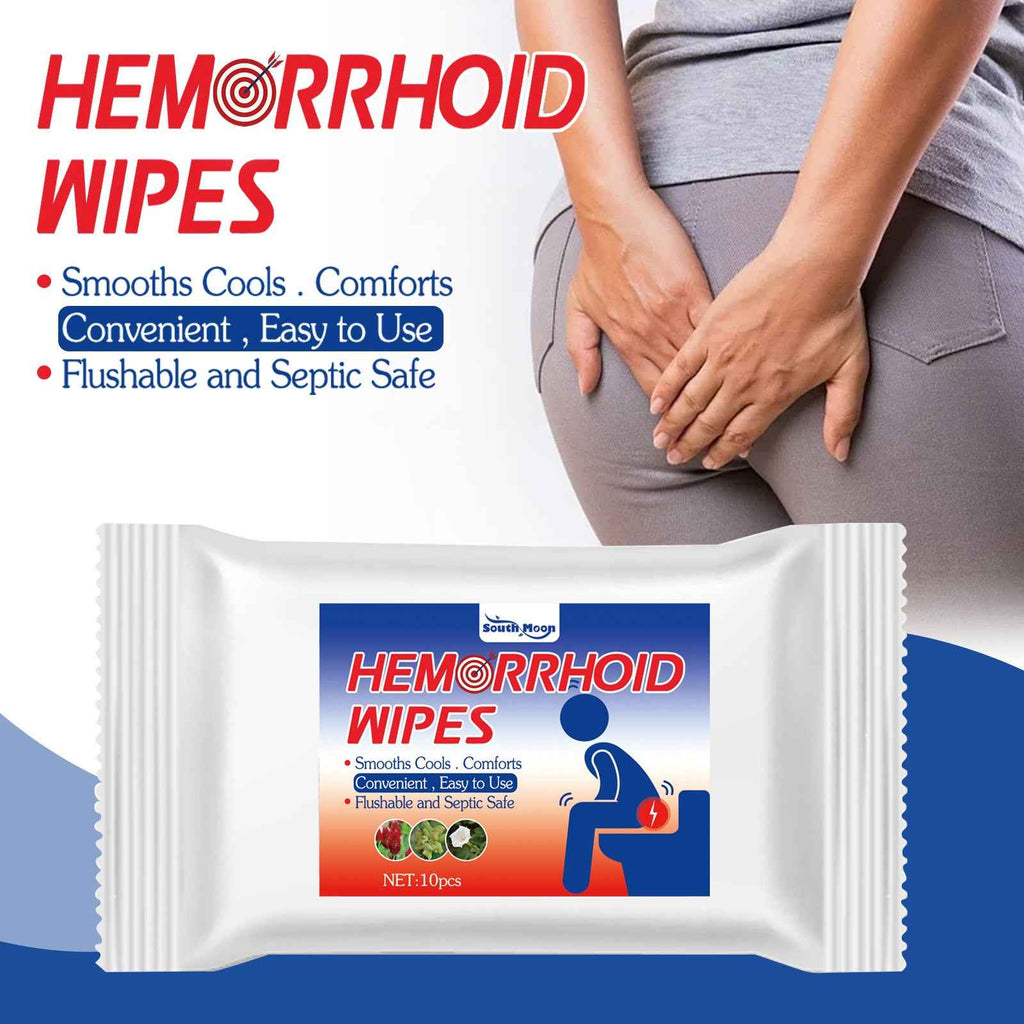 Portable Flushable Hemorrhoid Wipes | Soothing Relief & Hygiene Cleansing Tissues