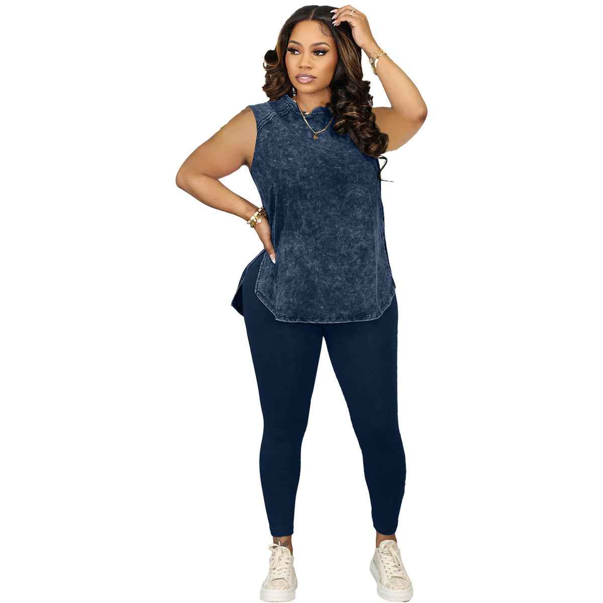 European And American Women's Clothing Printed Casual Suit