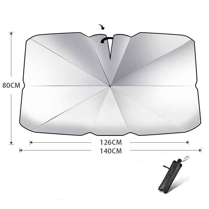 Foldable Car Windshield Sun Shade Umbrella | UV Protection & Heat Shield Parasol