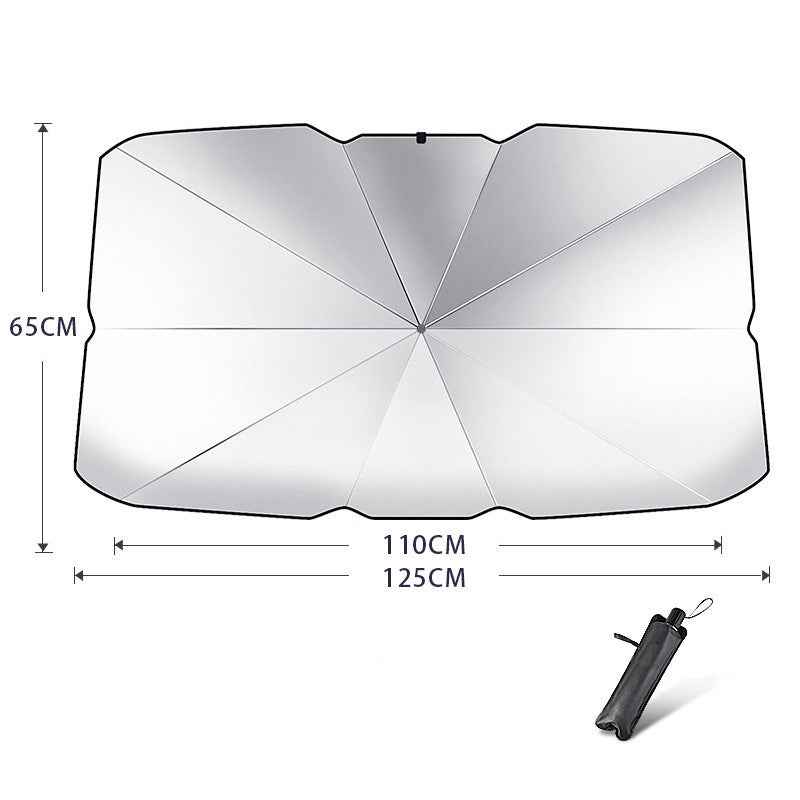 Foldable Car Windshield Sun Shade Umbrella | UV Protection & Heat Shield Parasol