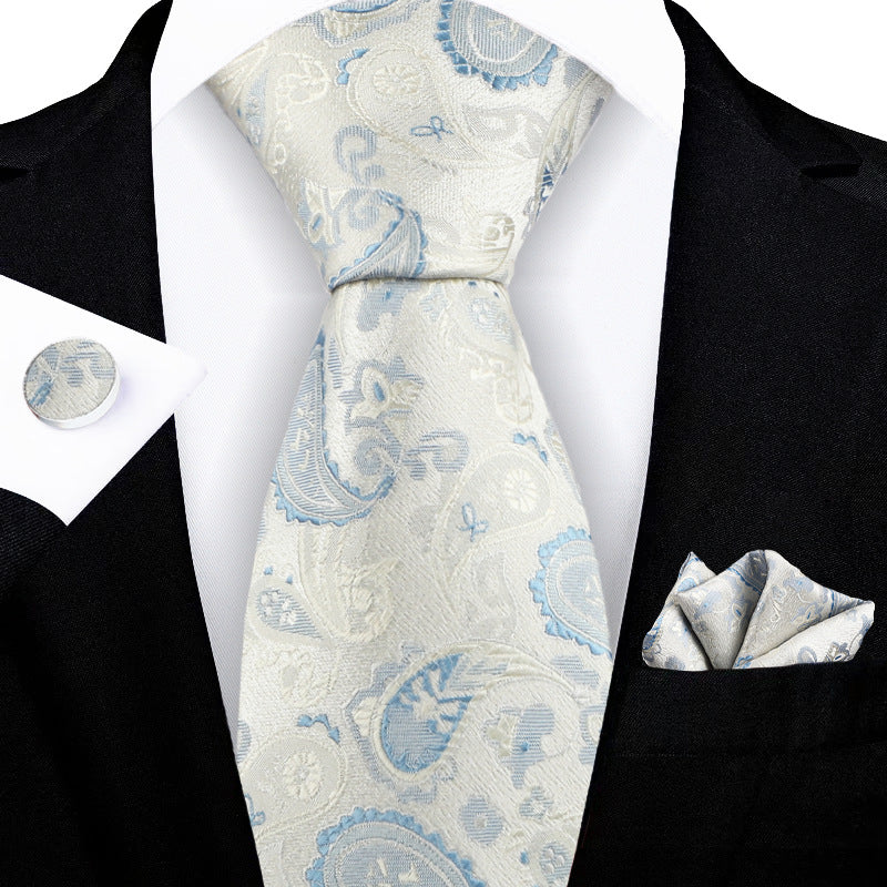 Jacquard-embroidered Cashew Flower Tie - Shop NCLC