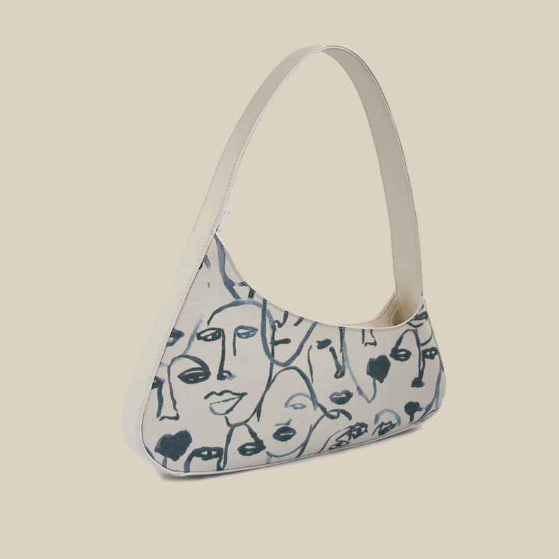 Niche Face Silhouette Handbag Shoulder Bag