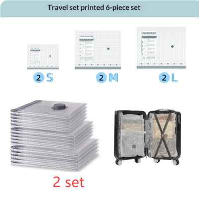 Space Saver Vacuum Compression Storage Bags for Travel – 6 or 12 Pcs + Electric Pump