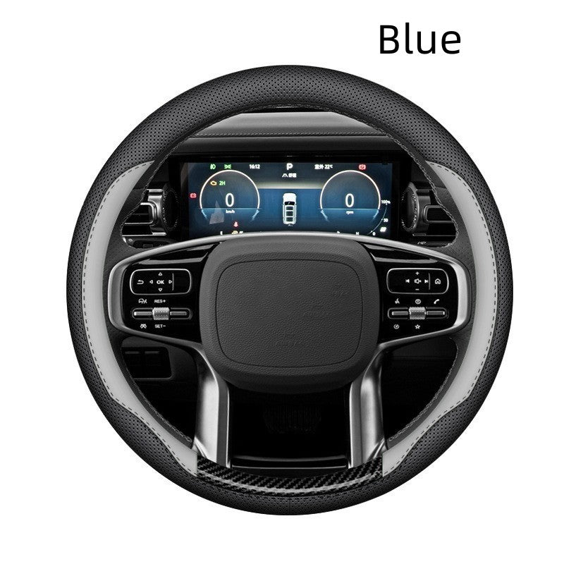 Premium Custom Hand-Stitched Leather Steering Wheel Cover