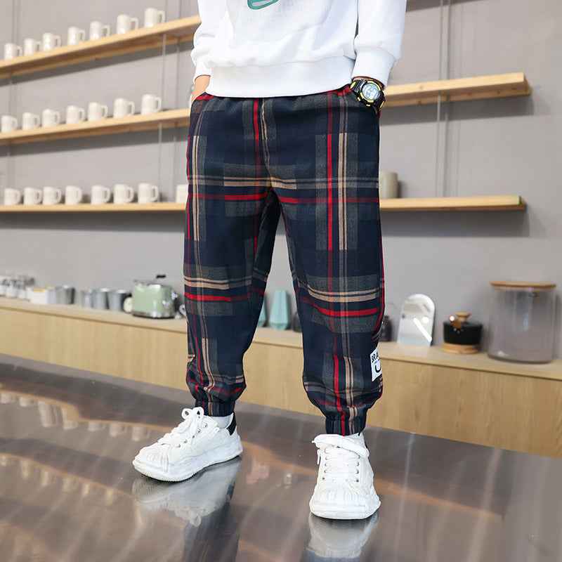 Boys Loose Fit Autumn Sweatpants – Trendy Kids Casual Joggers