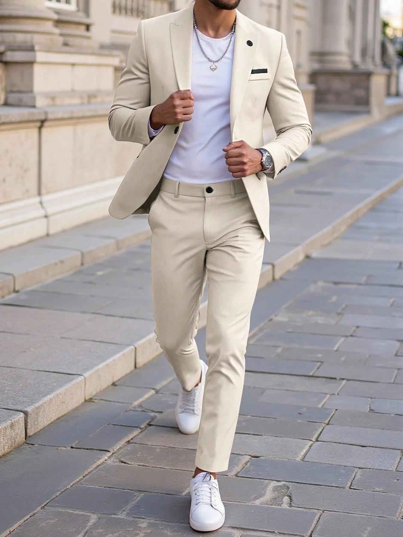 Men's Lightweight Business Evening Suit | Breathable Two-Piece Tailored Fit
