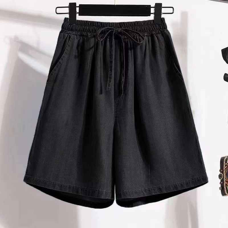 Women's Lightweight Lyocell Denim Shorts | Summer Casual Tencel Jean Shorts