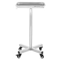 VEVOR Stainless Steel Mayo Stand, Height Adjustable 25.2”-39.8”, Mobile Rolling Medical Tray with Removable Top for Salons, Spas & Clinics, 35 Lbs Capacity