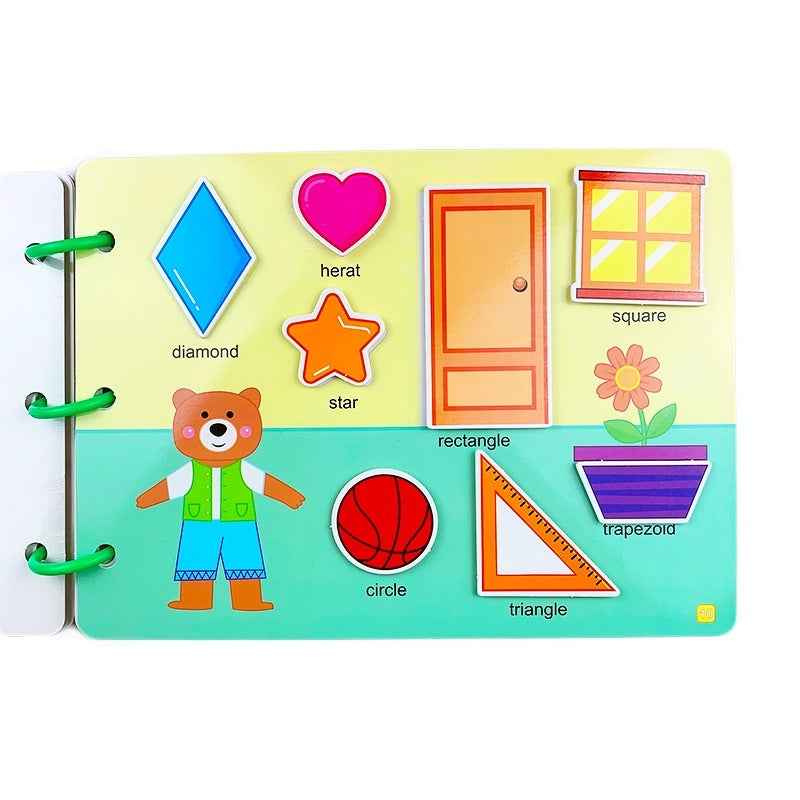 Montessori Quiet Book for Toddlers - Early Education Mathematical Material Package - Preschool Learning & Fine Motor Skills Busy Book