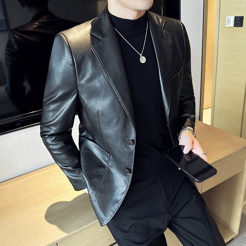 Fashion Solid Color Business Casual Jacket Men - Shop NCLC
