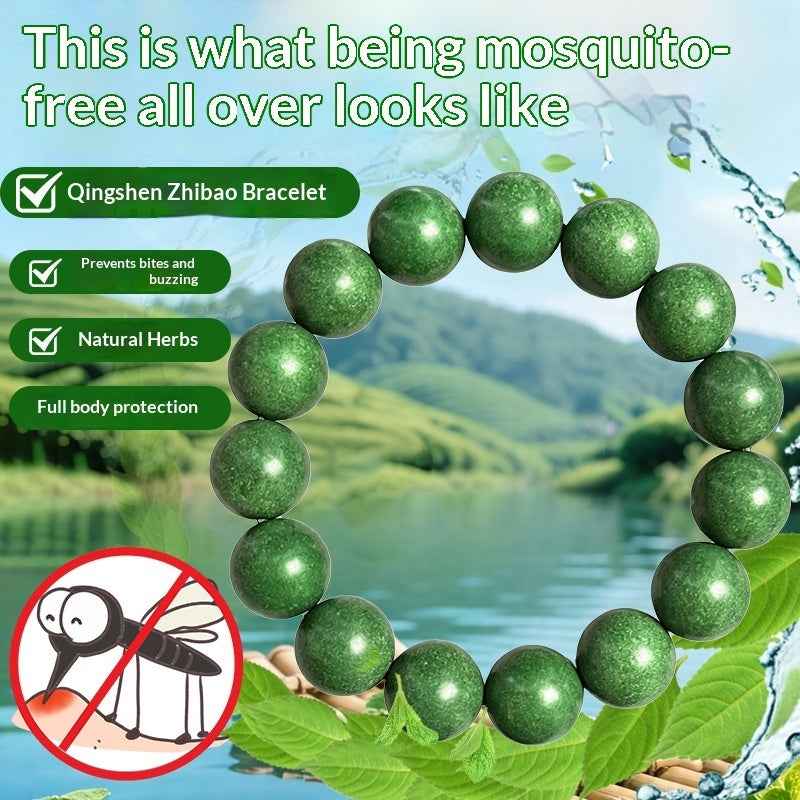 Premium Natural Agarwood Mosquito-Repellent Incense Bead Bracelet – DEET-Free & Calming