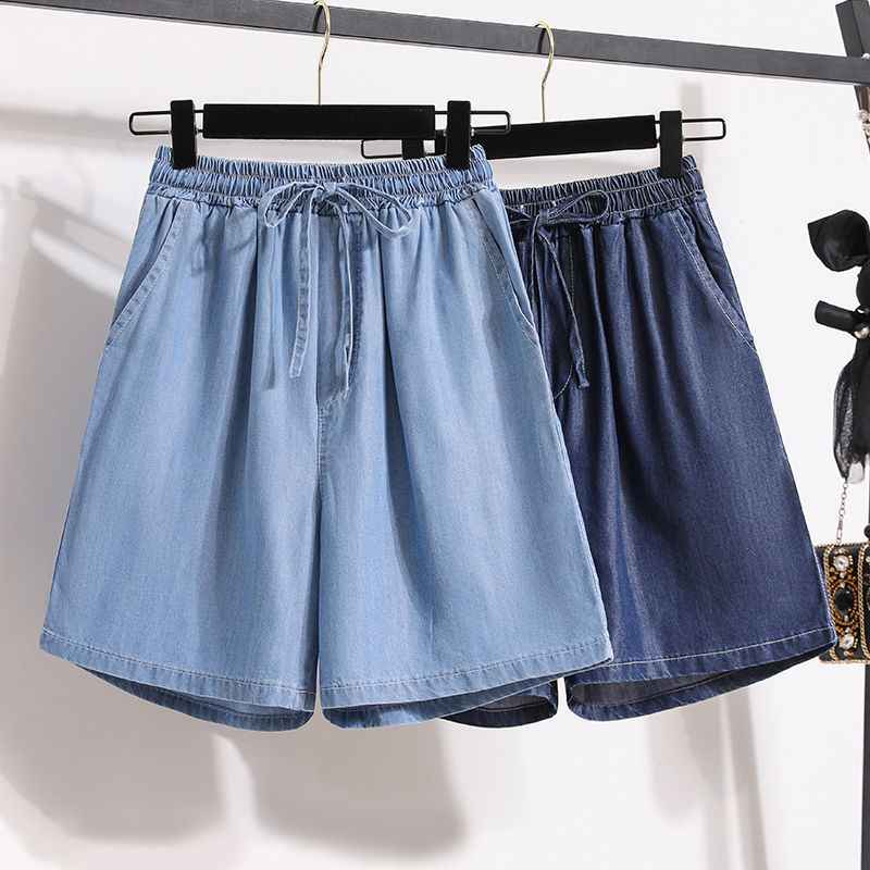 Women's Lightweight Lyocell Denim Shorts | Summer Casual Tencel Jean Shorts