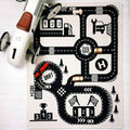 Highway Kids' Play Mat | 100% Cotton Canvas | City Road Map & Toy Car Rug