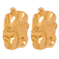Square Pleated Earrings Jewelry Women - Shop NCLC