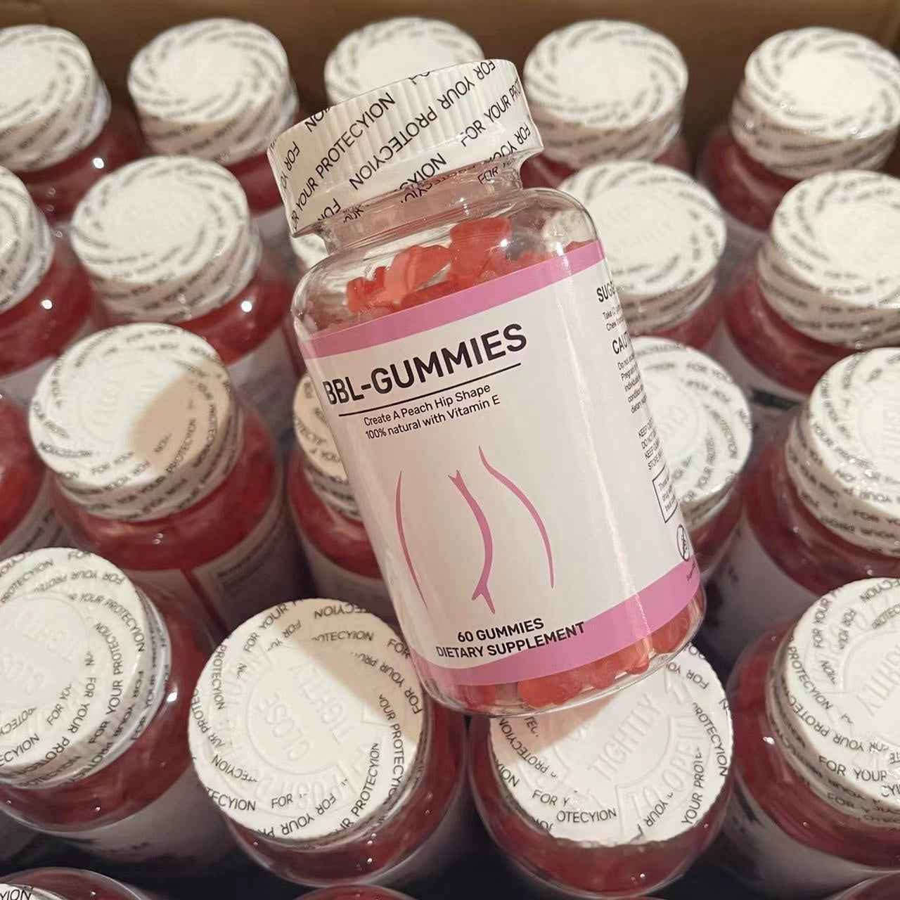 BBL Gummies for Women – Butt Enhancement & Natural Curves – Vegan Booty Gummies with Herbal Extracts, 60 Count Bottle