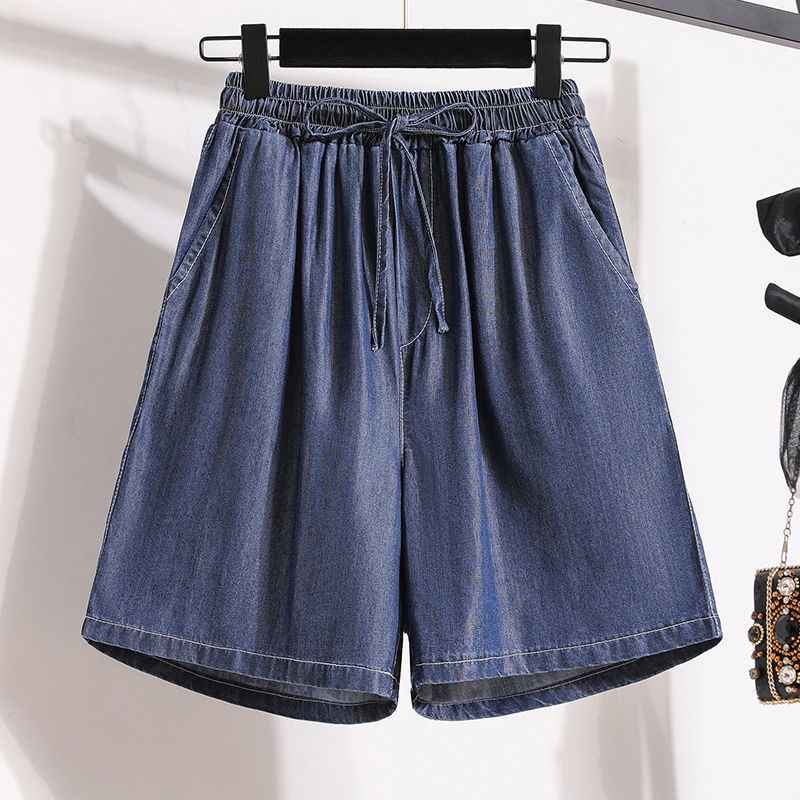Women's Lightweight Lyocell Denim Shorts | Summer Casual Tencel Jean Shorts