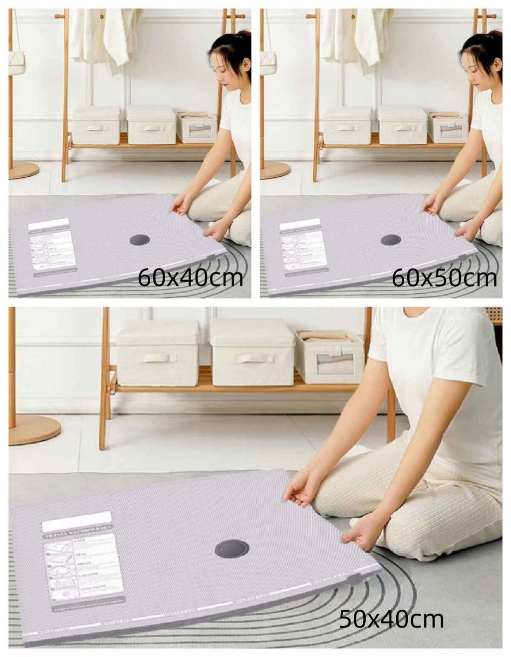 Vacuum Compression Bag Set with Portable Electric Pump - 80% Space Saver for Luggage & Suitcase Packing