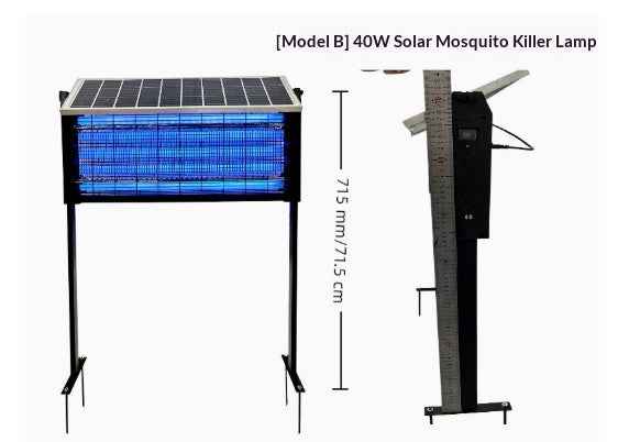 10W / 20W /40W- Solar Mosquito Bug Zapper Lamp Outdoor Waterproof Engineering, Rechargeable Mosquito Zapper with Solar Panel Sensor, Auto ON/Off,  Solar Powered Bug Zapper, Cordless Insect Zap for Patio Yard Garden
