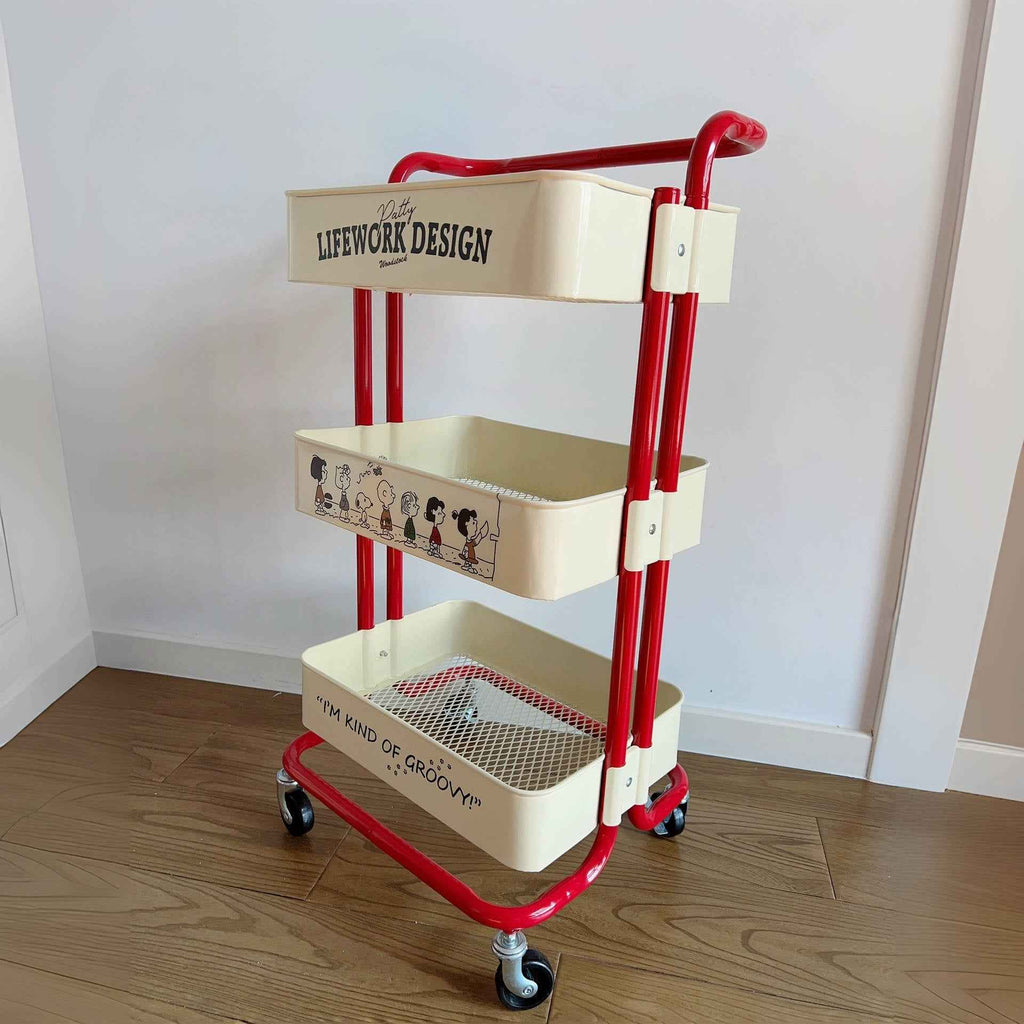 Multifunctional Rolling Storage Rack | 2, 3, or 4 Tier Mobile Utility Cart Organizer for Kitchen & Bedroom