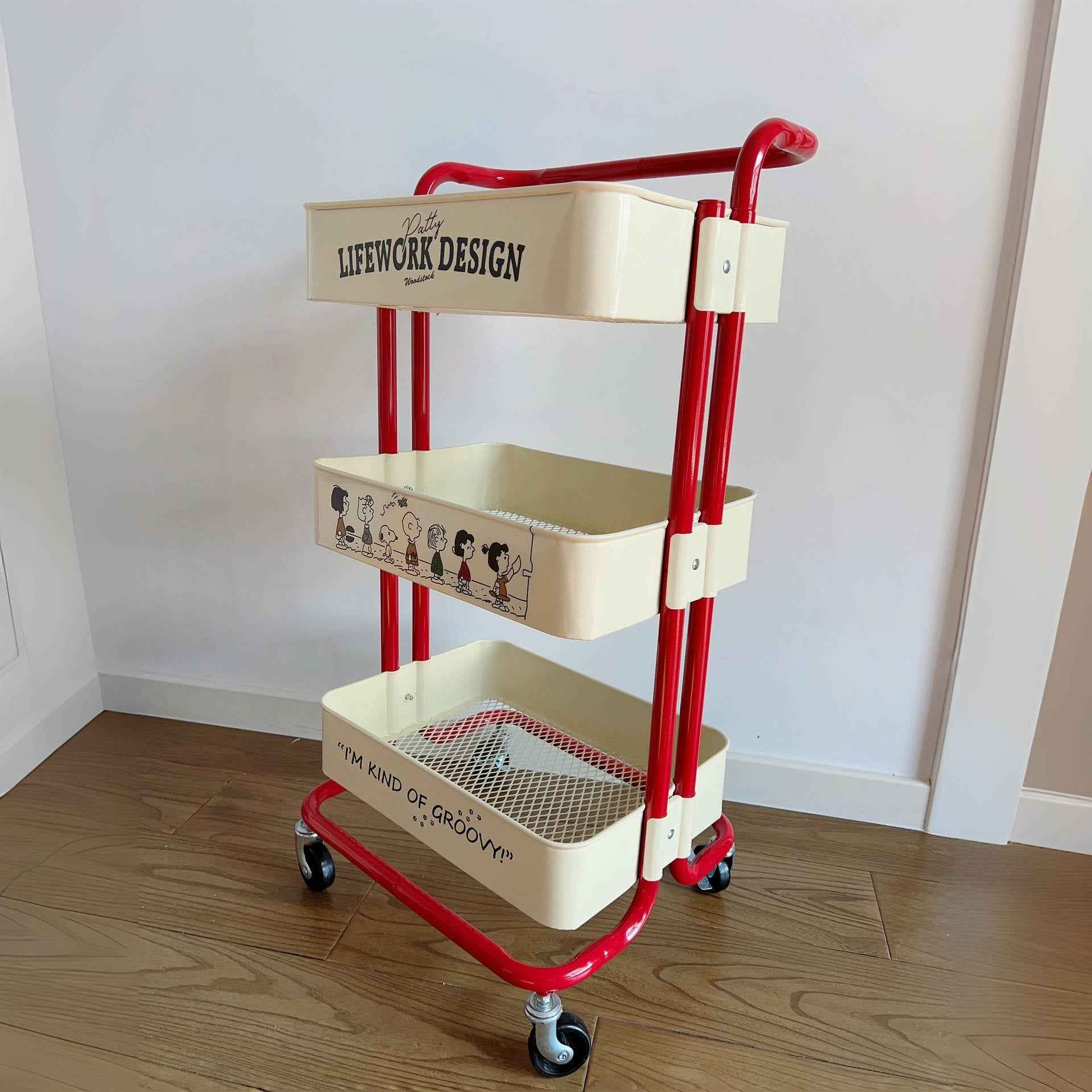 Multifunctional Rolling Storage Rack | 2, 3, or 4 Tier Mobile Utility Cart Organizer for Kitchen & Bedroom