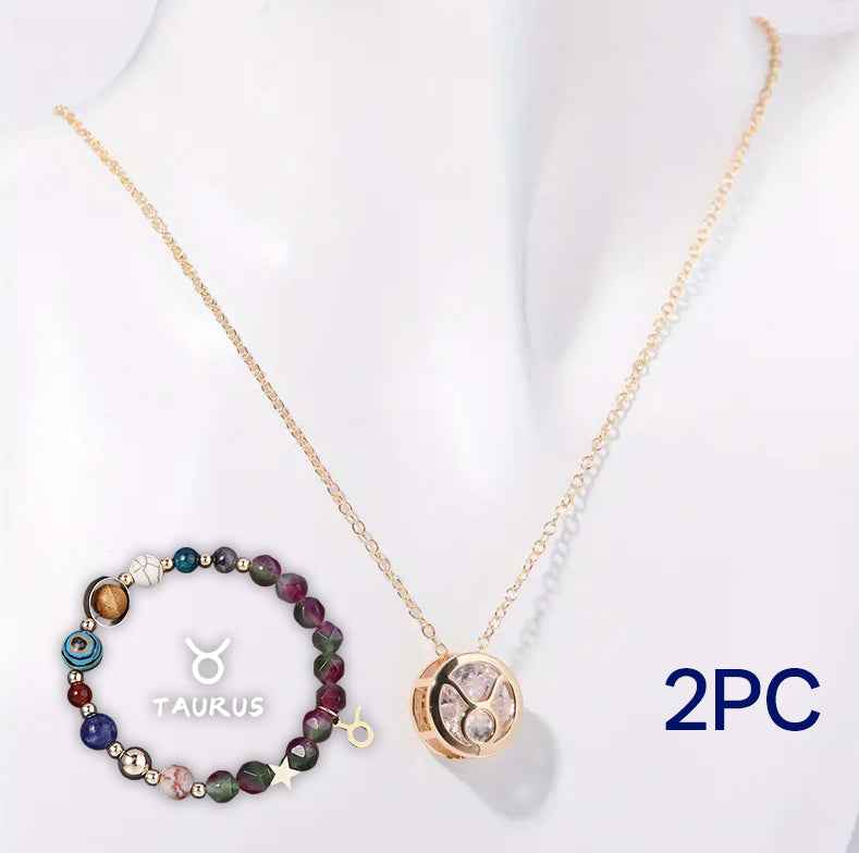 Natural Birthstone Beaded Necklace Set | Personalized Gemstone Jewelry Gift