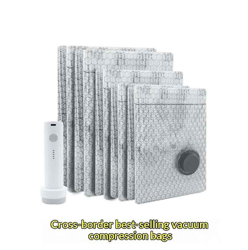 Space Saver Vacuum Compression Storage Bags for Travel – 6 or 12 Pcs + Electric Pump