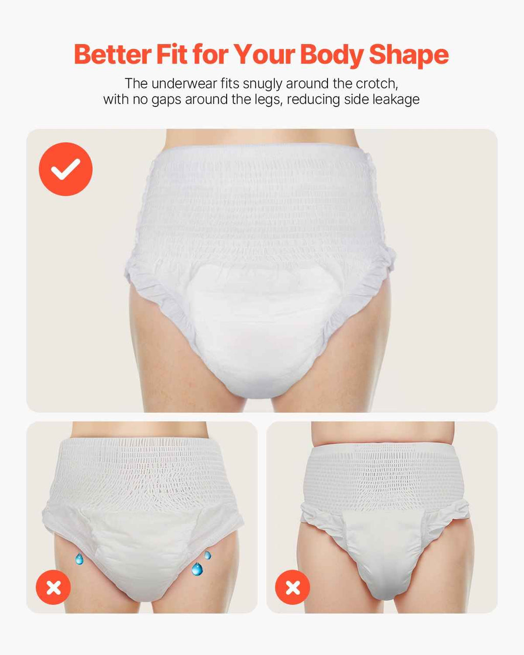 Adult Incontinence Underwear, High Absorbent Protective Underwear For Men & Women, Disposable Adult Pull-ups Diaper With Leakproof Leg Cuff & Wetness Indicator - L Size, 64 Count (4 Packs Of 16)