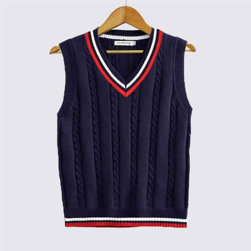 Unisex V-Neck School Uniform Sweater Vest | Pill-Resistant Performance Layer
