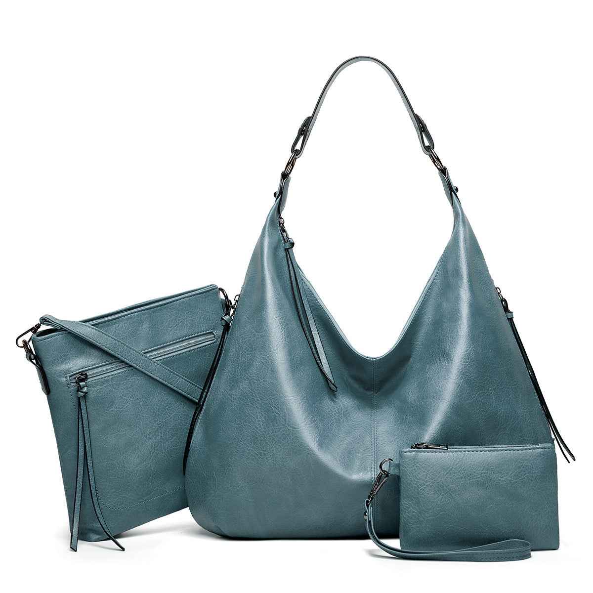 Women's 3-Piece Oversized Tote & Messenger Handbag Set - Large Capacity Shoulder Bag