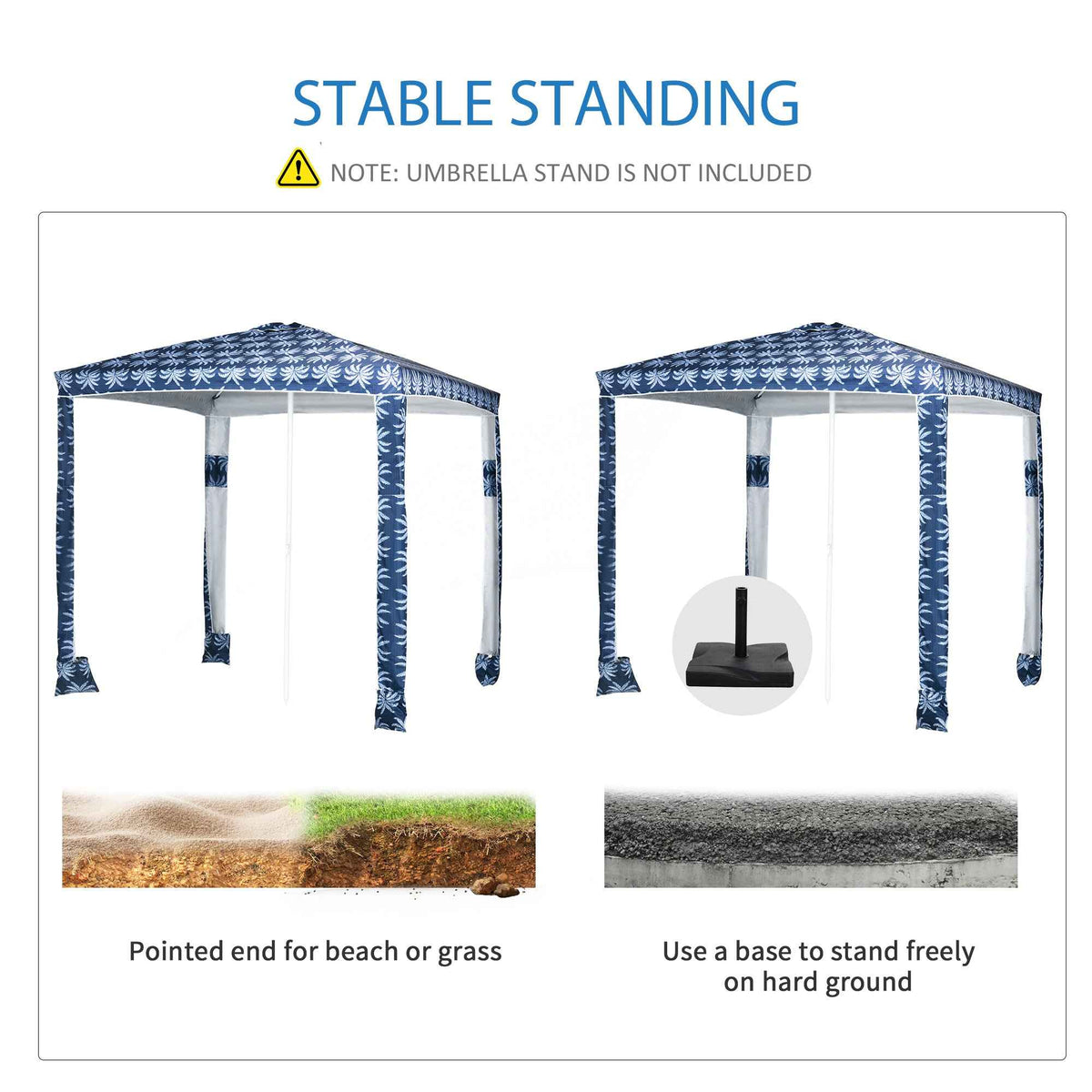 Quick Beach Cabana Canopy Umbrella (6.5 ft)