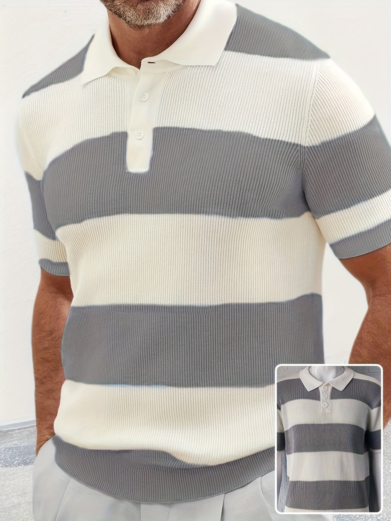 Mens Clothing Summer Fashion Lapel Sweater Short Sleeve Men Clothing Men Wears - Shop NCLC