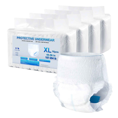 Adult Incontinence Underwear, XL | Disposable High-Absorbent Pull-Ups for Men & Women | 64 Count (4 Packs of 16)