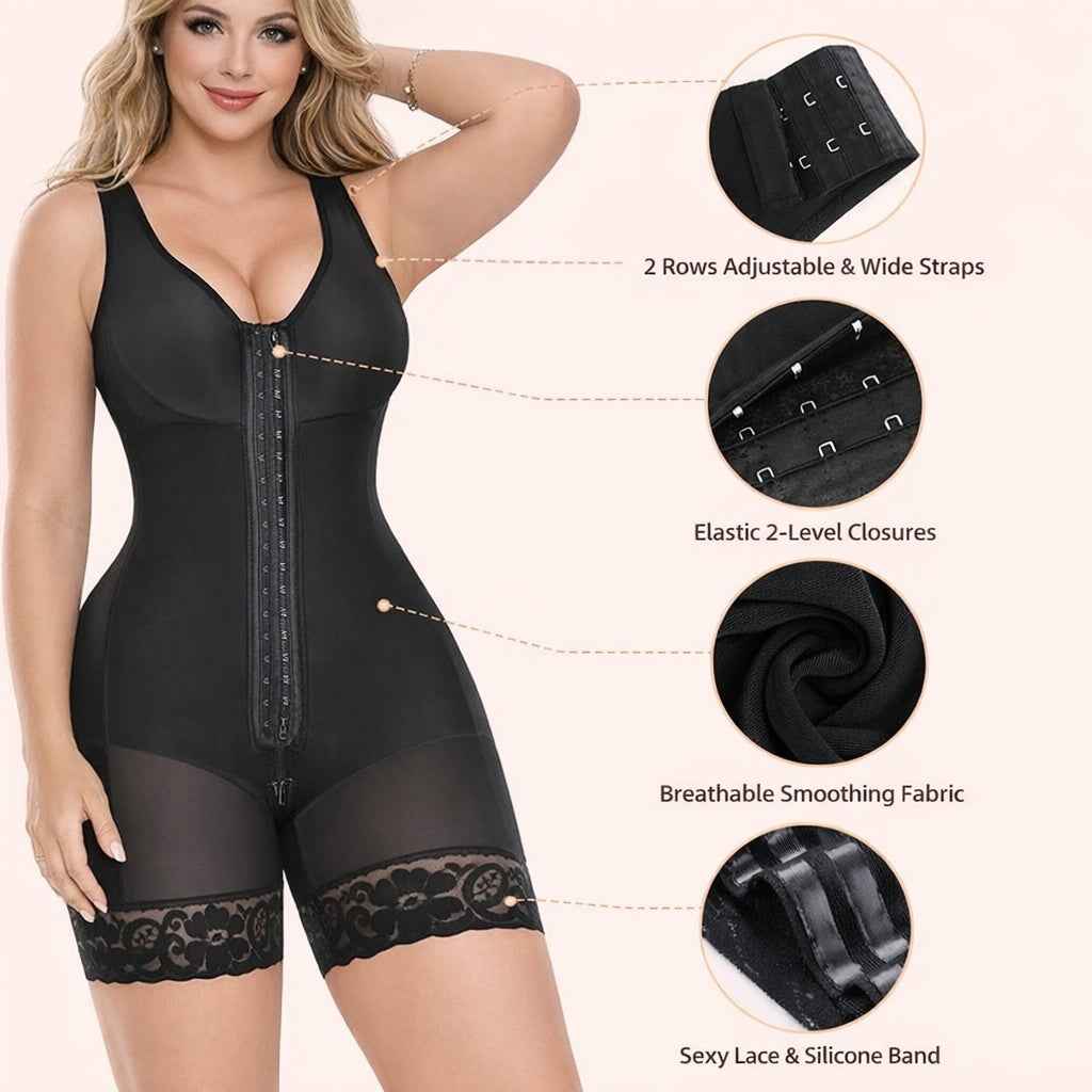 Colombian Full Body Shaper with Zipper Crotch | Tummy Control & Butt Lift