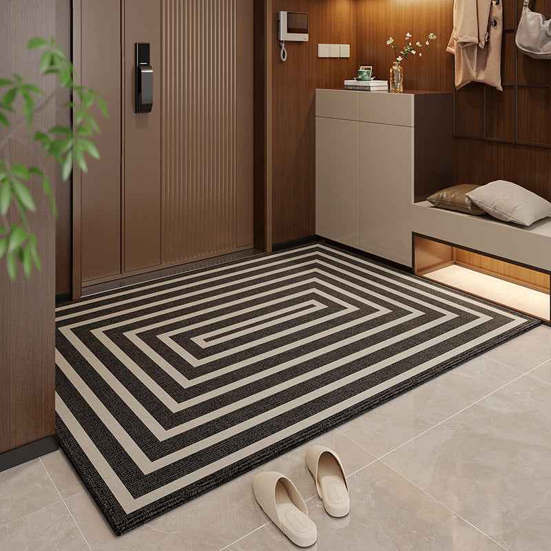 Polyester Entrance Door Mat | Non-Slip Household Foot Mat | Stain-Resistant Low-Profile Entry Rug