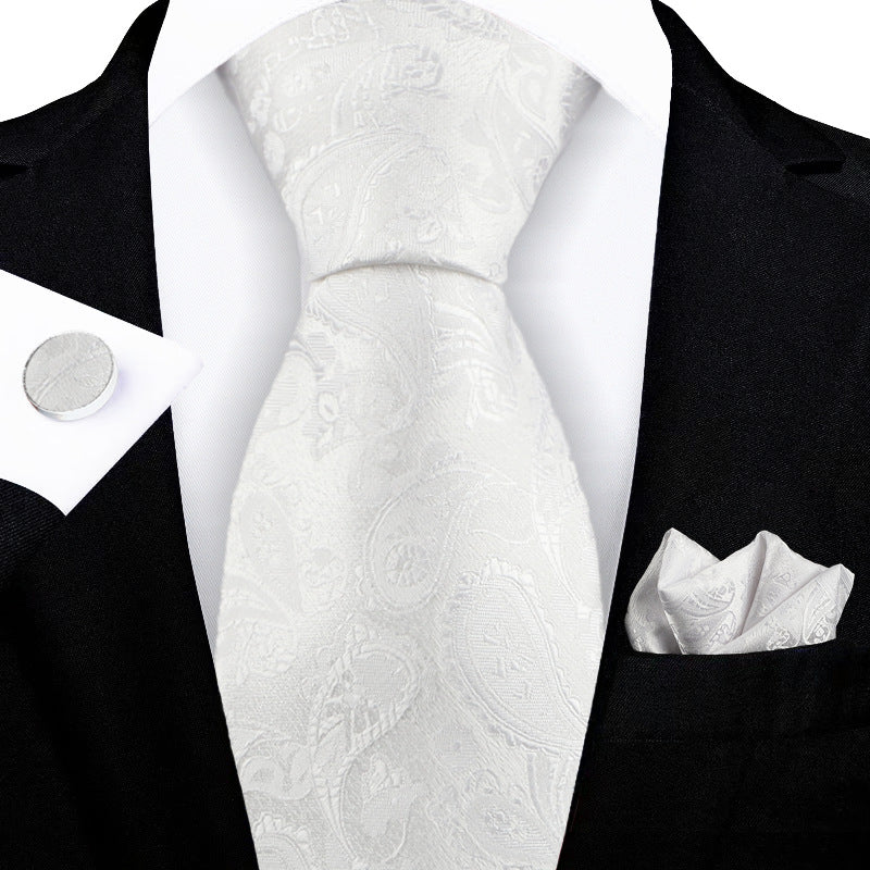 Jacquard-embroidered Cashew Flower Tie - Shop NCLC