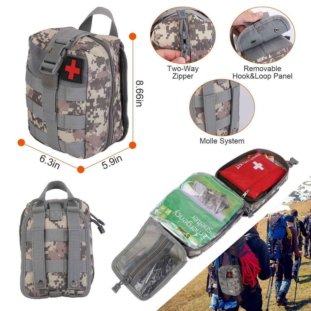 Professional 125-Piece Tactical Survival Kit & Emergency First Aid Gear for Camping, Hiking, & Outdoor Adventures