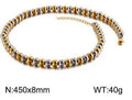 Golden Steel Beaded Necklace for Women | Waterproof & Tarnish-Free Gold Jewelry