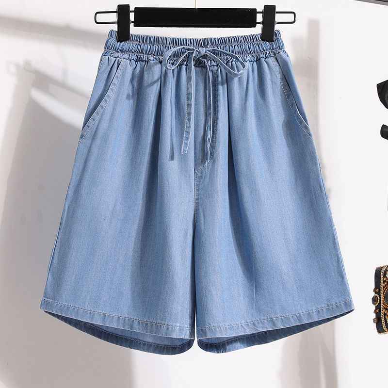 Women's Lightweight Lyocell Denim Shorts | Summer Casual Tencel Jean Shorts