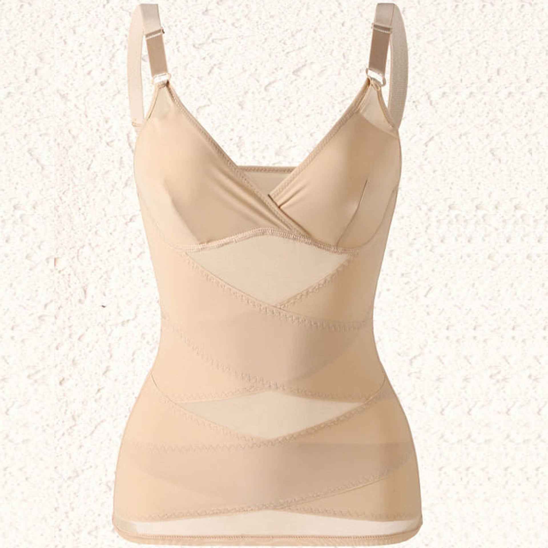Women’s V-Neck Shapewear Bodysuit – Tummy Control Waist Trainer & Full Body Shaper with Built-in Bra
