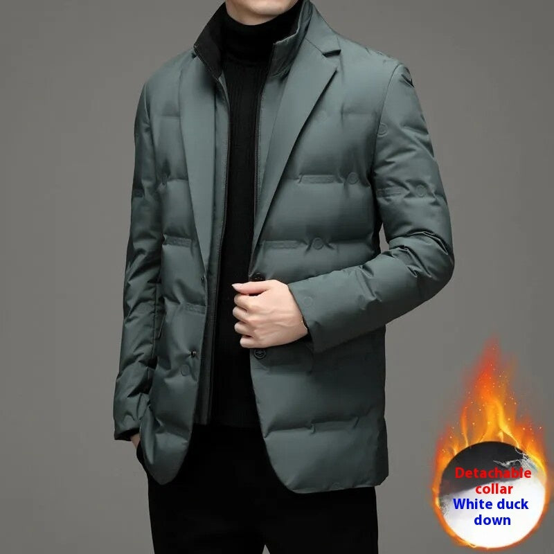 Fake Two-piece Suit Down Jacket Business Men - Shop NCLC
