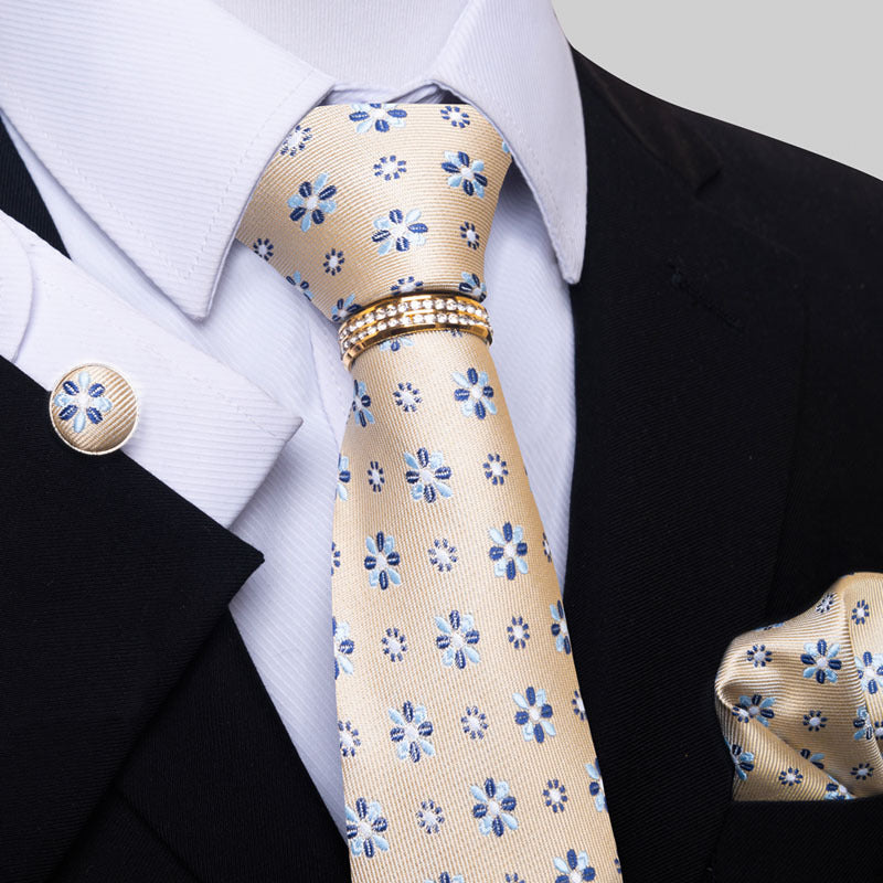 Multi Colored Striped Floral Mens Tie - Shop NCLC