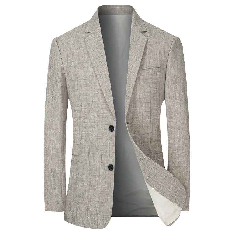 Men's Business-Casual Solid-Color Suit Jacket Coat