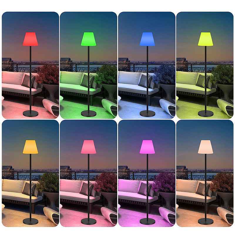 Outdoor Courtyard Rotational Plastic Solar Floor Lamp