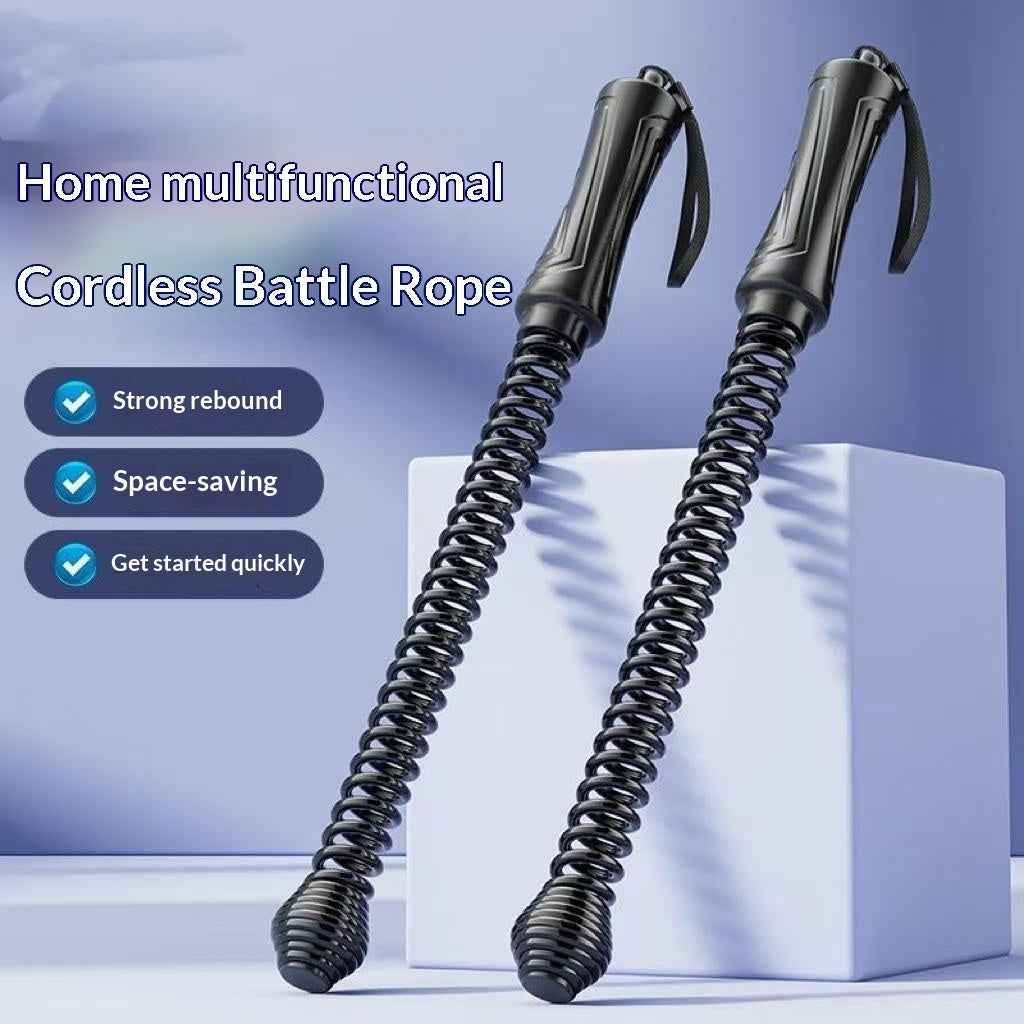 Cordless Battle Ropes for Indoor Fitness – Weighted Combat Ropes for Strength Training & Home Workouts
