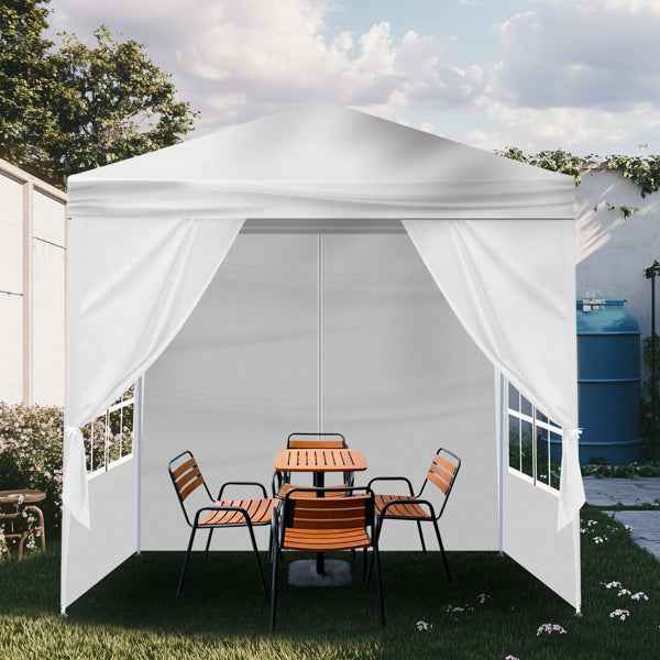 6.5 × 6.5ft Pop-Up Canopy Party Tent with 4 Removable Sidewalls – Waterproof Instant Outdoor Shelter